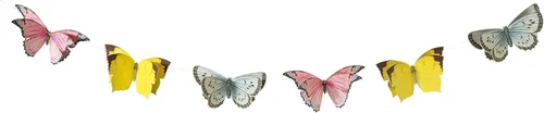 Vista 5 de Talking Tables Banderines de hadas Ideal para fiestas de té de niñas, cumpleaños y decoración rosa, papel, 3M