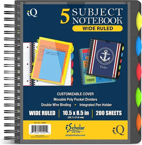 Vista 15 de Cuaderno de notas IQ Subject con espiral