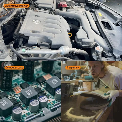 Vista 7 de Kit de accesorios para compresor de aire resistente, calibre de inflador de neumáticos de manguera de goma 220PSI con accesorios de manguera