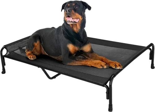 Vista 11 de Veehoo Cama Elevada para Perros al Aire Libre, Cuna Elevada para Perros Grandes, Cama de Hamaca para Mascotas Enfriable Lavable Impermeable