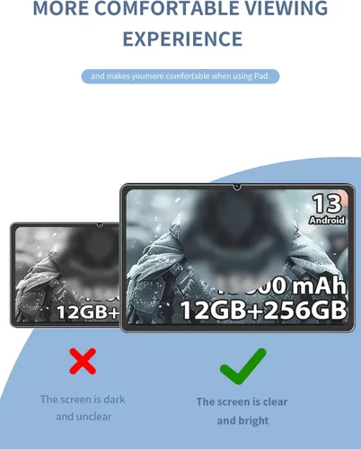 Vista 4 de [Paquete de 2] Protector de pantalla para tableta HOTWAV R7 de 10.1 pulgadas, película de vidrio templado de 10.1 pulgadas, protector de pantalla