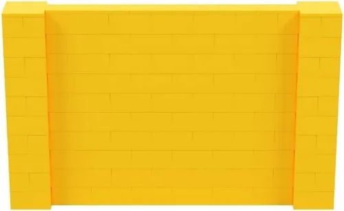Vista 152 de EverBlock Kit de pared de 5 x 4 pies Bloques de construcción modulares Sistema de pared para edificios, pantallas y estructuras Divisor