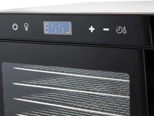 Vista 9 de Deshidratadores de alimentos para encimera, máquina secadora de acero inoxidable con temporizador digital ajustable de 24 horas, control
