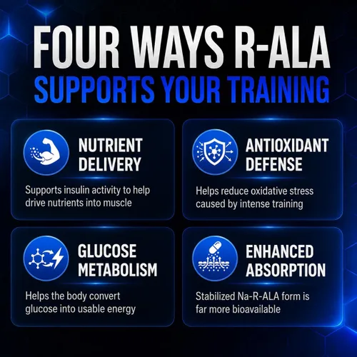 Vista 5 de ALLMAX R+ALA - 60 Cápsulas - Potente antioxidante - Aumenta la entrega de nutrientes - 60 porciones