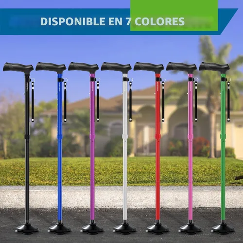 Vista 8 de HONEYBULL Bastón plegable para hombres y mujeres, plegable, ajustable, resistente, de pie, todo terreno, plegable para personas mayores y adultos