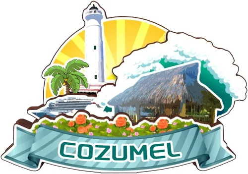 Vista 12 de Isla Mujeres Mexico - Imán de madera para nevera, colección 3D, madera 3D, hecho a mano, recuerdos de la ciudad, imán para nevera, decoración