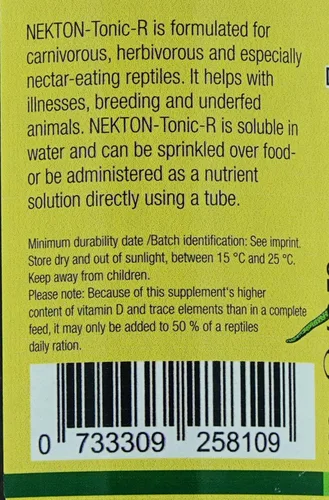 Vista 4 de Nekton Tonic-R Suplemento restaurador para reptiles 3.53 oz, (3.5 oz)