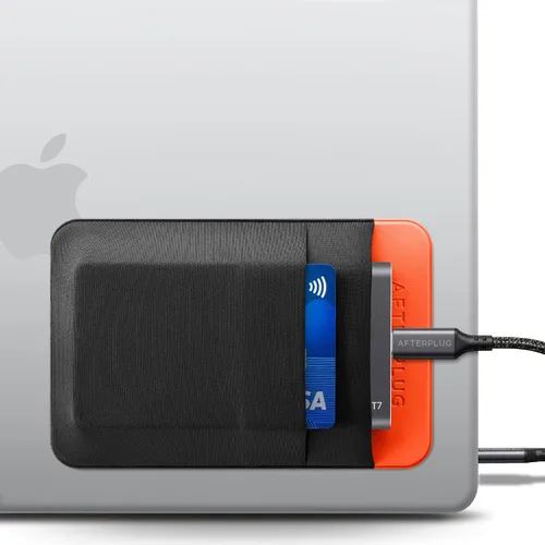 Vista 11 de Soporte para SSD y disco duro de 2 bolsillos para laptop, adhesivo reutilizable, funda de bolsillo adhesiva para SSD portátil externo, disco duro
