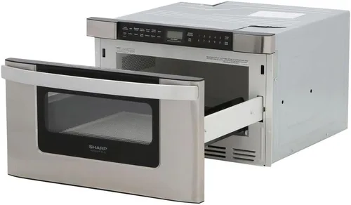 Vista 3 de SHARP KB6524PSY Horno de Microondas con Cajón, 24 pulgadas, 1.2 pies cúbicos, 950 vatios, Panel de Control Táctil Angulado, Acero Inoxidable 1.2