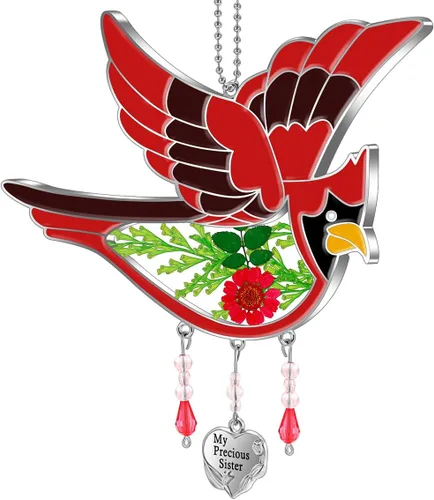 Vista 12 de KY&BOSAM Regalos para la abuela Colibrí de cristal para colgar en la Verde-te amo abuela