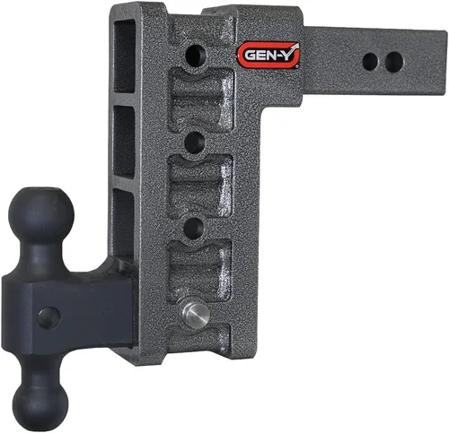 Vista 9 de GEN-Y Hitch Enganche de remolque para receptor de 2.5 pulgadas, caída y elevación de 6 pulgadas con 3 posiciones ajustables, incluye soporte de bola