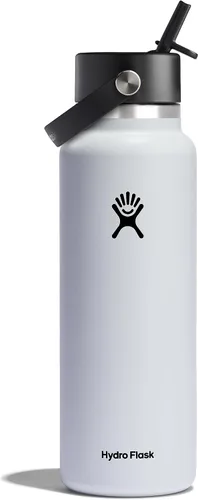 Vista 20 de Hydro Flask Botella de agua – Acero inoxidable aislado – Tapa flexible con popote de boca ancha, antiderrames, a prueba de fugas y recargable