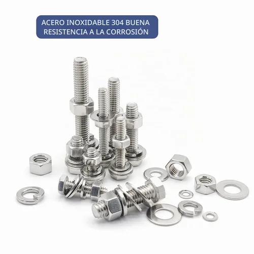 Vista 4 de 265 PCS Tuercas y Pernos 1/4"-20, 5/16"-18, 3/8"-16 Juego Surtido de Tuercas y Pernos Hexagonales de Acero al Carbono, Kit Surtido de Tornillos