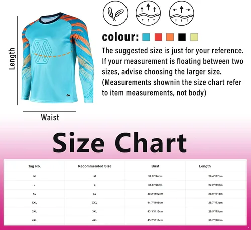 Vista 4 de Aiihoo Camiseta de portero para hombre, camiseta de portero acolchada en el pecho, camiseta de fútbol de fútbol, camiseta de manga larga, traje