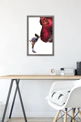 Vista 6 de Trends International Marvel Moon Girl & Devil Dinosaur - Póster de pared de beso, 22.4 pulgadas de largo x 14.7 pulgadas, versión enmarcada