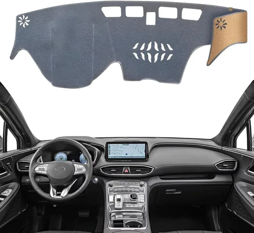 Vista 18 de Cubierta de tablero Tapete de salpicadero Compatible con Hyundai Tucson 2015-2010, 2015 IX35 (para transmisión manual izquierda), tapete