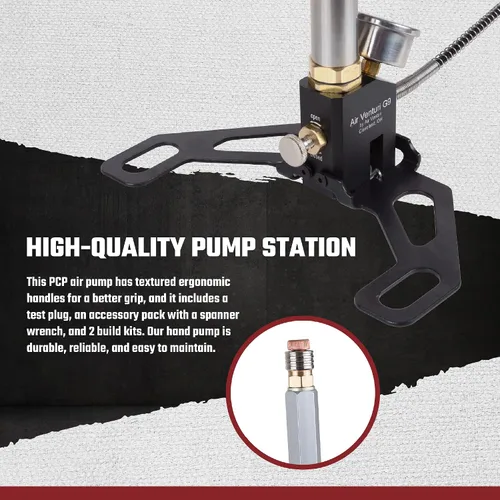 Vista 4 de Air Venturi Bomba de mano G9 4500 PSI PCP Airgun