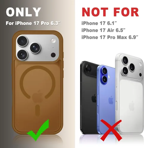 Vista 123 de Funda para Google Pixel 10 Pro XL, cubierta magnética mate, color negro Fit for MagSafe, Screen Protector included, Shockproof Military Grade