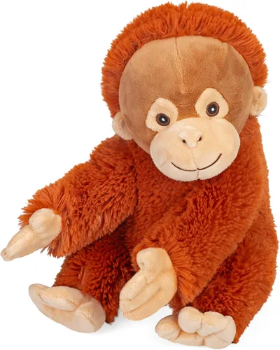 Vista 2 de Wild Republic Ecokins, Orangután, animal de peluche, 12 pulgadas, regalo para niños, juguete de peluche, hecho de botellas de agua recicladas