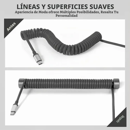 Vista 4 de ATTACK SHARK Bobinadora de cable de teclado en espiral, varilla fija de 7.87 pulgadas, compatible con GunMjo/RK61/EPOMAKER Mix 99% cable USB C Negro