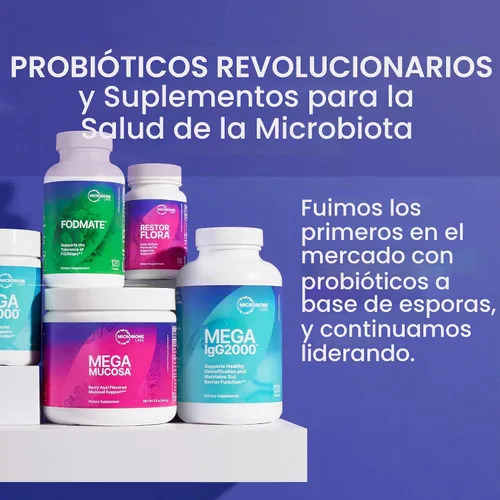 Vista 9 de Microbiome Labs MegaSporeBiotic (60 cápsulas) + MegaMucosa (5.5 oz en polvo) Probiótico y apoyo de la mucosa intestinal - Probiótico a base