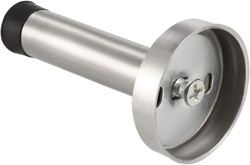 Vista 4 de uxcell Tope de puerta para amortiguar el sonido de goma parachoques protector de pared montaje 201 acero inoxidable con tornillos 3.150 in altura