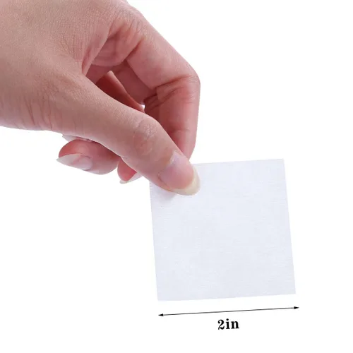 Vista 3 de 1300 piezas de removedor de esmalte de uñas de gel para arte de uñas sin pelusas, almohadilla de algodón con 2 piezas de cutícula de doble cabeza