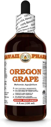 Vista 7 de Hawaii Pharm Extracto de uva de Oregon, tintura para comodidad digestiva, apoya el sistema inmunológico, promueve el estado de ánimo positivo