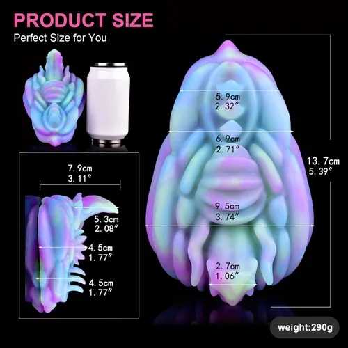 Vista 5 de Monster Dildo Grinder - Juguete sexual para mujeres, pequeño consolador de fantasía alienígena con almohadilla de fricción, estimulador