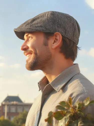 Vista 2 de Senker Fashion Gorra de Newsboy para hombre, sombrero irlandés Newsies clásico de 8 paneles de mezcla de lana para conducir taxista de anciano
