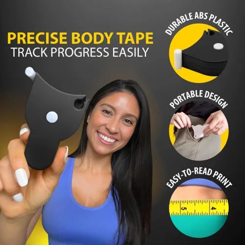 Vista 5 de Perfect Body - Cinta métrica telescópica automática de 80 pulgadas, cinta métrica retráctil para cuerpo: cintura, cadera, busto, brazos y más Negro