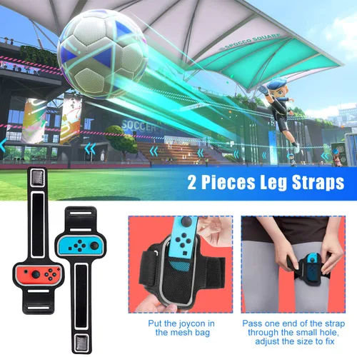 Vista 4 de Switch Sports Accessories Bundle for Nintendo Allnice 12 in 1 Nintendo Switch Sports OLED Switch Accessories with Tennis Rackets Golf Culbs JoyPad