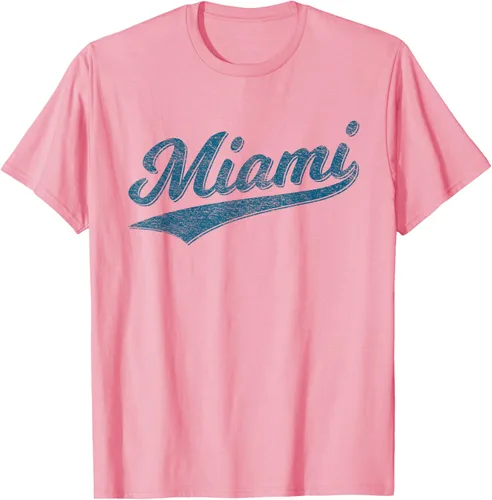 Vista 44 de Camiseta de estilo vintage de Miami Florida VARSITY SCRIPT Sports, gris, S