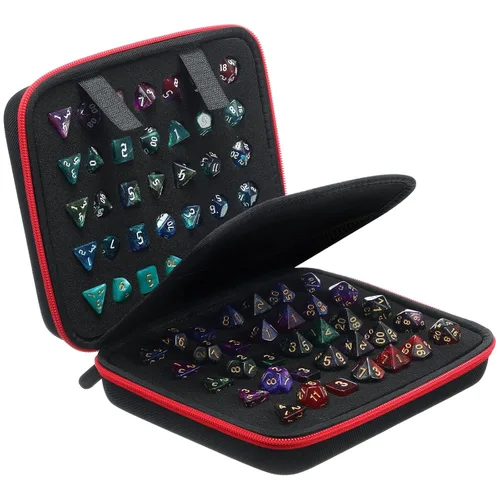 Vista 13 de Aoriher 1 Pcs Dice Case with Removable Slotted Tray for Storage Game Storage Case Dice Holder Holds up to 70/10 Sets (Blue)