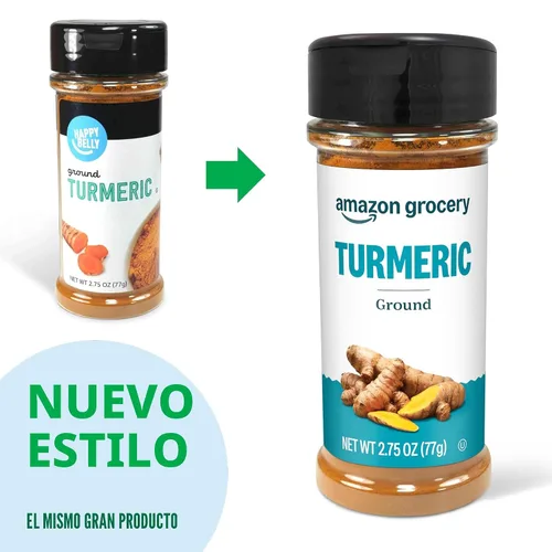 Vista 3 de Amazon Grocery, Cúrcuma molida, 2.75 onzas (anteriormente Happy Belly, el embalaje puede variar)