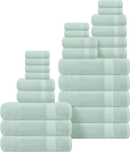 Vista 76 de GLAMBURG Juego de 2 Sábanas de Baño Extra Grandes de Algodón Premium de 700 GSM - 100% Algodón Peinado - 2 Sábanas de Baño 35x70 pulgadas - Calidad