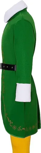 Vista 3 de Disfraz de elfo para hombre, Halloween, Navidad, cosplay, conjunto completo de disfraces