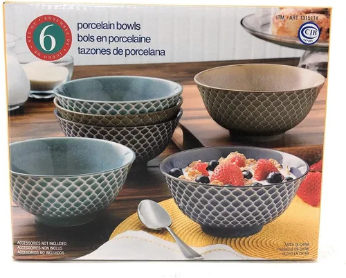Vista 5 de Juego de 6 cuencos de porcelana