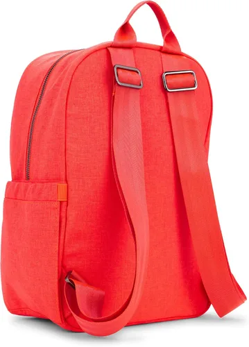 Vista 3 de JuJuJuBe Mochila de viaje ligera a media piernamochila escolar para niños o adultos con organización de bolsillo, Coral neón, Mochilas de viaje