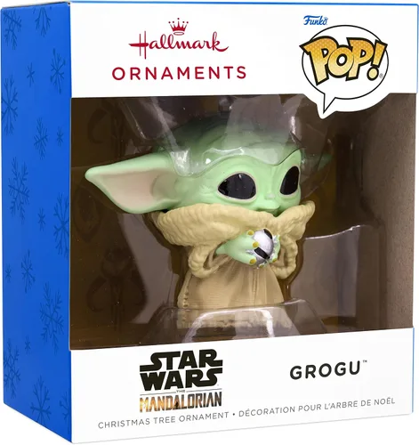 Vista 3 de Hallmark Star Wars: The Mandalorian Grogu Funko Pop! Adorno de Navidad