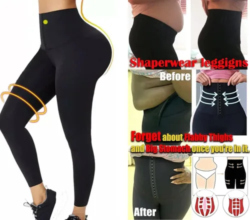 Vista 4 de POWERASIA Leggings de corsé de cintura alta para mujer entrenamiento de cintura control de abdomen adelgazante moldeador de cuerpo pantalones