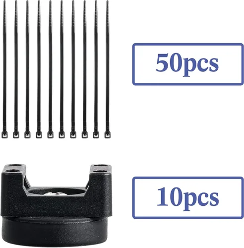 Vista 3 de Yookeer 60 piezas magnéticas con cierre de cremallera, multiusos, bases magnéticas de gestión de cables con cremallera resistente, montaje de bridas