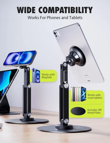 Vista 7 de Bracketron MagAlign PRO Soporte magnético para iPad, MagSafe, giratorio de 360° Soporte magnético para tablet con diseño de succión, base