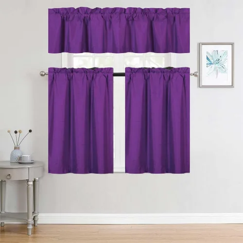 Vista 17 de Versátil juego de 3 piezas con bolsillo para barra, panel de ventana pequeña, con forro de espuma, cortina opaca (K3) (negro)