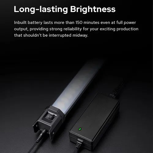 Vista 9 de Godox TL120 RGB LED Video Light Stick Varita, Luz de tubo de mano, ajustable 2700K ~ 6500K, batería de litio incorporada, CRI 96+ TLCI 98+, 360° a