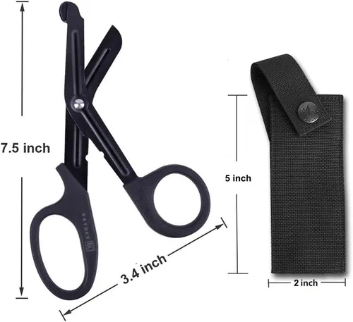 Vista 4 de KRYDEX Táctica médica cizalla bolsa táctica EMT tijera vaina MOLLE herramientas de mano titular