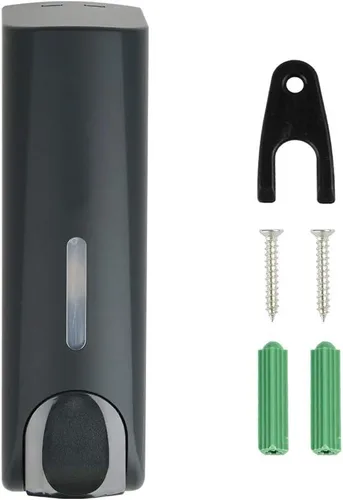 Vista 7 de AUMIO Dispensador de champú y acondicionador, dispensador de ducha montado en la pared sin taladro, negro, cámara única, 11.8 fl oz