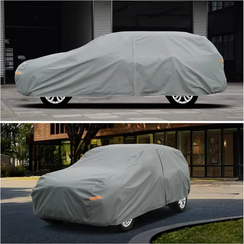 Vista 7 de Kayme - Funda resistente para coche, impermeable, todo clima, cubiertas exteriores completas, protección contra rayos UV, sol y lluvia. Ajuste