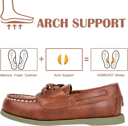 Vista 4 de HOMEHOT Zapatos de vestir para niños zapatos casuales para la escuela mocasines para niños niños pequeñosniños grandes
