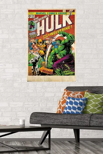 Vista 2 de 24x36 Marvel Comics Wolverine - Póster de pared con cubierta, 36 pulgadas de largo x 24 pulgadas de ancho, versión sin marco
